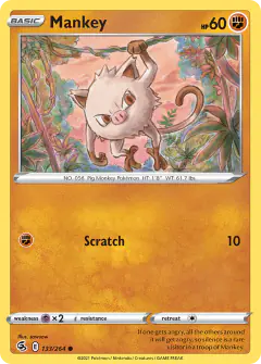 Mankey Common card from Fusion Strike