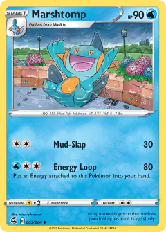 Marshtomp Uncommon card from Fusion Strike