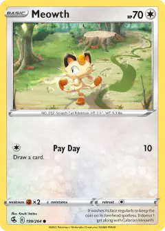 Meowth Common card from Fusion Strike