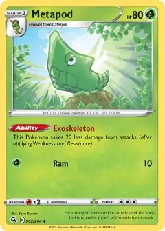 Metapod Uncommon card from Fusion Strike