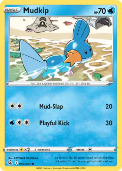 Mudkip Common card from Fusion Strike
