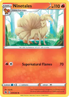 Ninetales Uncommon card from Fusion Strike