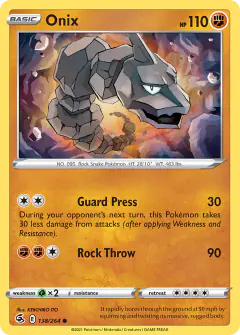 Onix Common card from Fusion Strike
