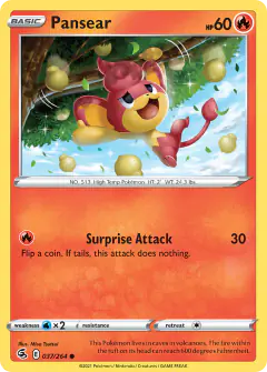 Pansear Common card from Fusion Strike
