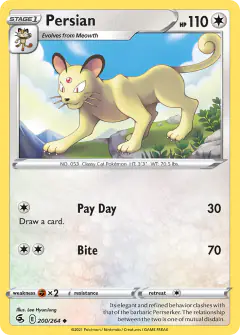 Persian Uncommon card from Fusion Strike