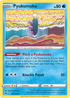Pyukumuku Uncommon card from Fusion Strike