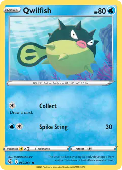 Qwilfish Common card from Fusion Strike