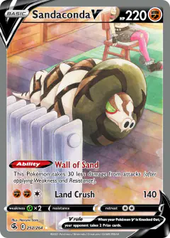 Sandaconda V Rare Ultra card from Fusion Strike