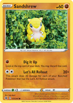 Sandshrew Common card from Fusion Strike