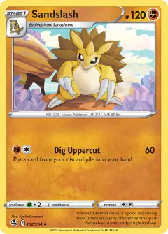 Sandslash Uncommon card from Fusion Strike