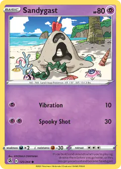 Sandygast Common card from Fusion Strike