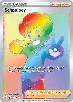 Schoolboy Rare Rainbow card from Fusion Strike