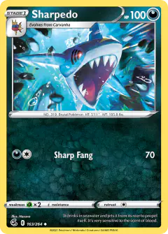 Sharpedo Uncommon card from Fusion Strike