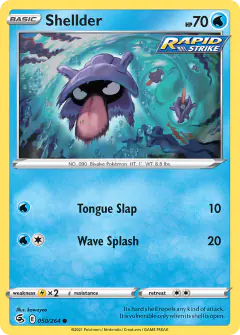 Shellder Common card from Fusion Strike