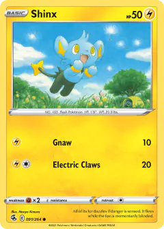 Shinx Common card from Fusion Strike