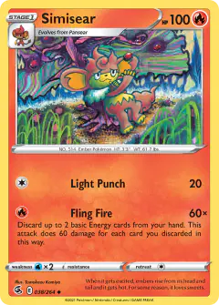 Simisear Uncommon card from Fusion Strike