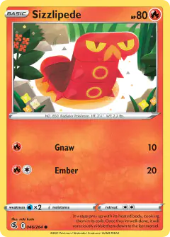 Sizzlipede Common card from Fusion Strike