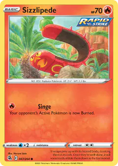 Sizzlipede Common card from Fusion Strike