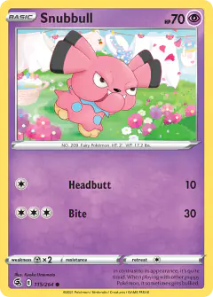 Snubbull Common card from Fusion Strike