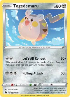 Togedemaru Uncommon card from Fusion Strike
