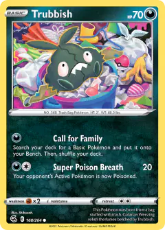 Trubbish Common card from Fusion Strike