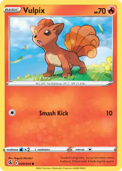 Vulpix Common card from Fusion Strike