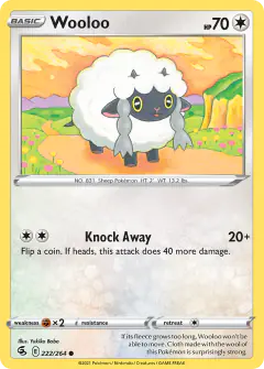 Wooloo Common card from Fusion Strike