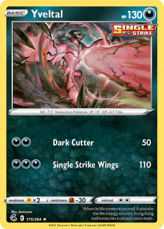 Yveltal Rare card from Fusion Strike