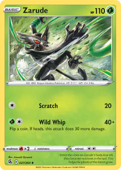 Zarude Uncommon card from Fusion Strike