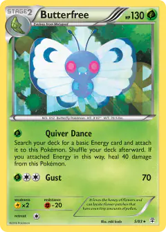 Butterfree Rare Holo card from Generations