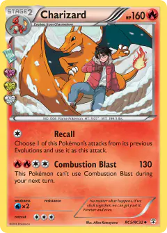 Charizard Uncommon card from Generations