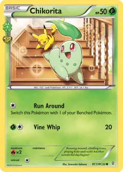 Chikorita Common card from Generations