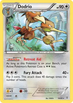 Dodrio Rare card from Generations