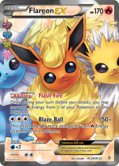 Flareon-EX Rare Ultra card from Generations