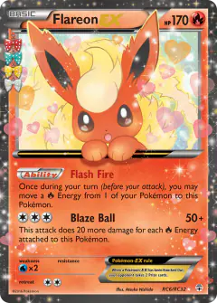 Flareon-EX Rare Holo EX card from Generations