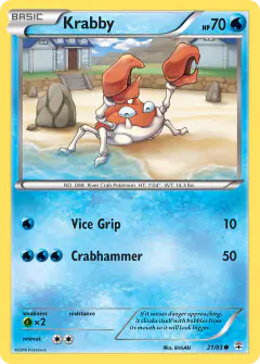 Krabby Common card from Generations