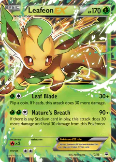 Leafeon-EX Rare Holo EX card from Generations