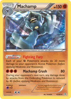 Machamp Rare Holo card from Generations