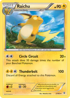 Raichu Rare Holo card from Generations