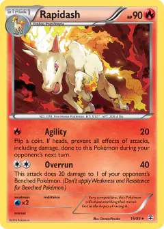 Rapidash Rare card from Generations