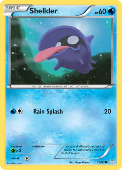 Shellder Common card from Generations