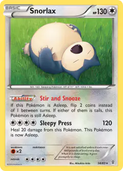 Snorlax Rare card from Generations