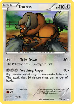 Tauros Rare card from Generations