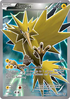 Zapdos Rare Holo card from Generations