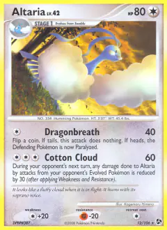 Altaria Rare card from Great Encounters