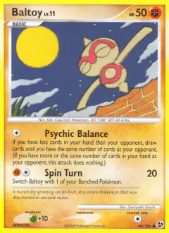Baltoy Common card from Great Encounters