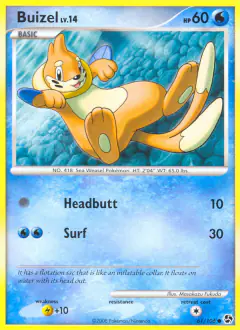 Buizel Common card from Great Encounters