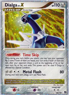 Dialga LV.X Rare Holo LV.X card from Great Encounters