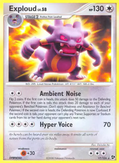 Exploud Rare card from Great Encounters
