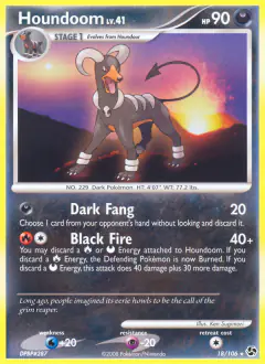 Houndoom Rare card from Great Encounters